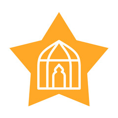 Star Multicolor Glyph Icon