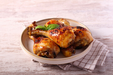 Roast spicy chicken drumsticks