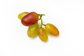 Several grapes isolated on white background