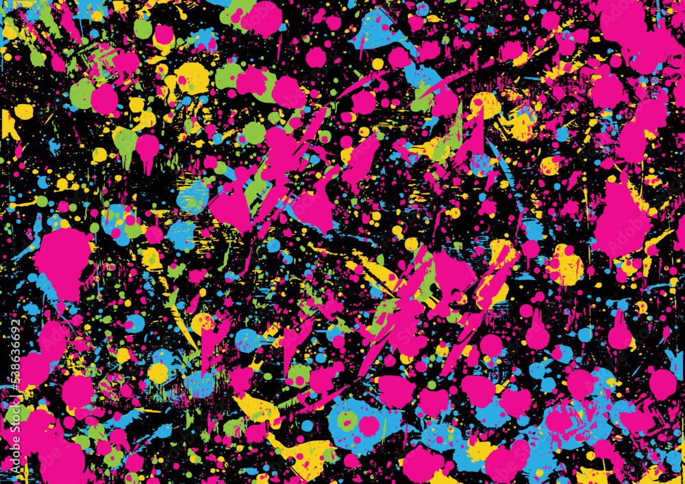 Poster abstract vector paint color and splashes style. pattern splatter design background. illustration vec