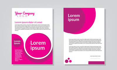 A4 Size flyer template. Modern brochure  template vector illustration