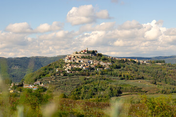 Small village Motovun (Istria, Croatia) that sits on a hill of approximately 277 metres above sea level.