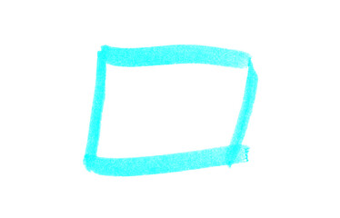 Unordentliche Stift Zeichnung: Blauer Rahmen oder Rechteck
