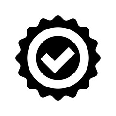 Glossy Badge Vector Icon 