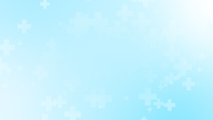 Abstract white blue green colors cross pattern healthcare background.