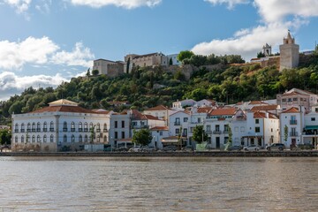 White buildings at the shore at Alcacer do Sal, Portugal