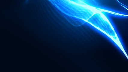 Abstract dot white blue wave gradient texture technology background.