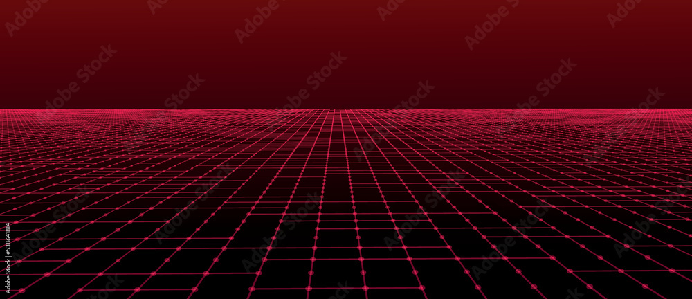 Poster digital technology background. big data visualization. dynamic field of glowing particles. abstract 