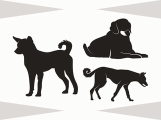 Dog silhouette Svg, Dog  SVG