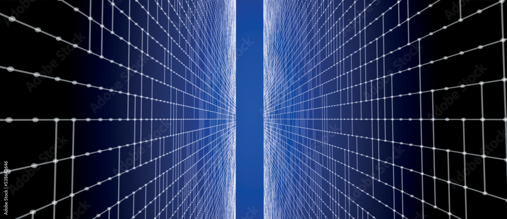 Aufkleber digital technology background. big data visualization. dynamic field of glowing particles. abstract 