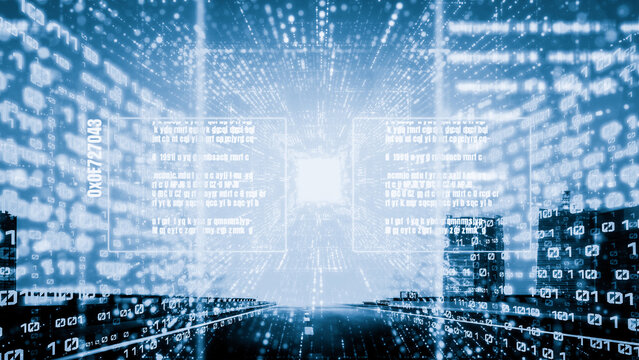 Software development, application programming code and tacit computer coding . Concept of smart digital transformation and technology disruption that changes global trends in new information era .