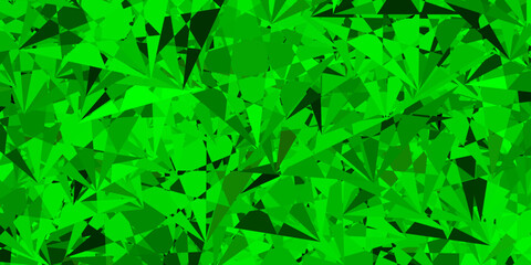 Dark Green, Yellow vector pattern with polygonal shapes.