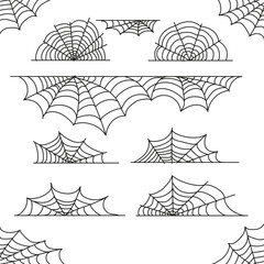 Halloween cobweb border collection