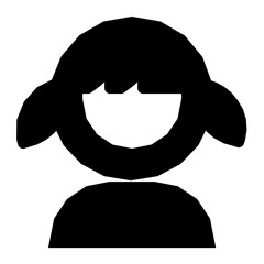 Little Girl Vector Icon 