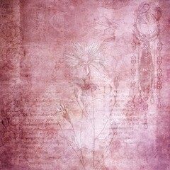 Sfondo rosa antico vintage carta antica con fiori
