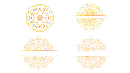 Mandala elements logo vector