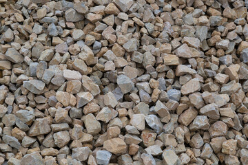 Rubble.Building material.The background of rubble on the construction site.