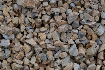 Rubble.Building material.The background of rubble on the construction site.