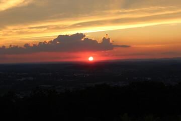 sunset in the mountains