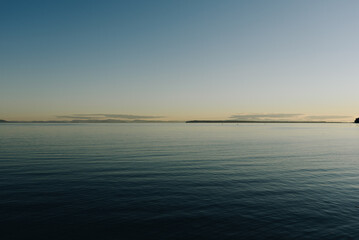 Spectacular sunset in Vancouver bay