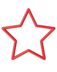 Christmas line art. Christmas star. 3D illustration.