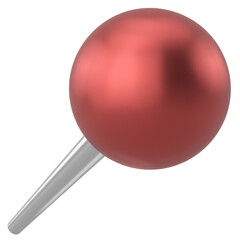 Push pin. Drawing pin. 3D pin.