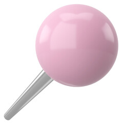 Push pin. Drawing pin. 3D pin.