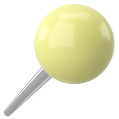 Push pin. Drawing pin. 3D pin.