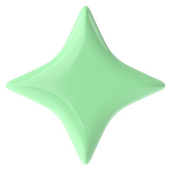 Starburst. 3D star. Spangle effect. 3D illustration.