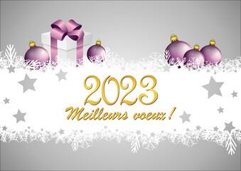 Fototapeta na wymiar 2023 – meilleurs vœux – happy new year