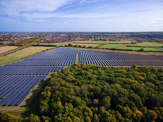 view of a solar farm