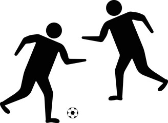 Fototapeta na wymiar soccer, man, ball icon vector illustration eps10. Isolated badge football player flat design for website or app - stock graphics
