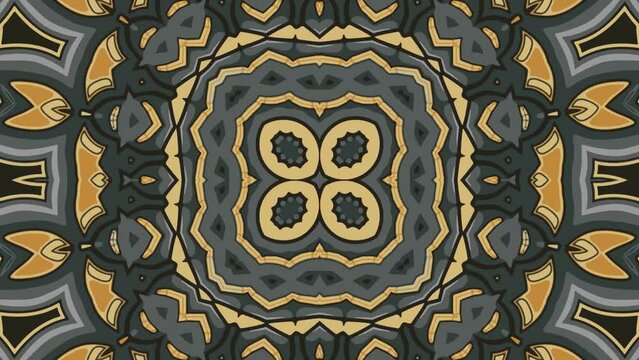 Tribal etnik ornament kaleidoscope moving motion graphics footage for music videos