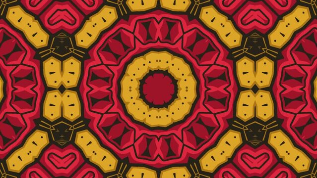 Tribal etnik ornament kaleidoscope moving motion graphics footage for music videos