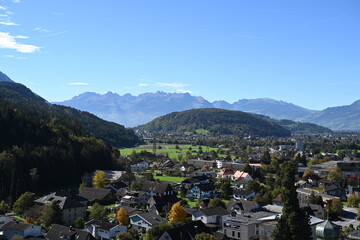 view of the city of the mountains, the Austrian town of Reinkweil