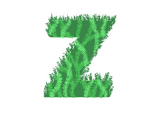 Green letter  Z  - Foliage style © neurostructure