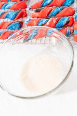 Patriotic cinnamon twists
