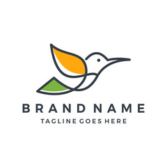 bird logo icon vector illustration