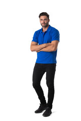 Fototapeta premium Full length portrait of handsome man