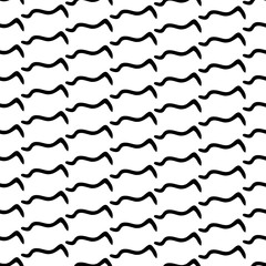 Seamless pattern with sketch squiggle