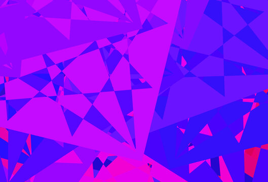Dark Purple, Pink vector template with triangle shapes. © Guskova
