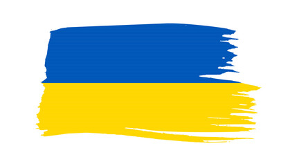 Ukrainian national flag in grunge style