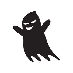 Halloween ghost vector icon isolated on white background