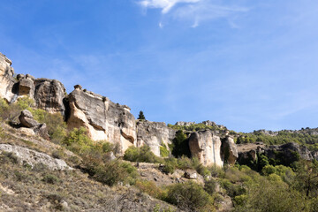 Fototapeta na wymiar Surroundings of Cuenca, the Sierra de Cuenca in autumn. Landscapes of the Serrania de Cuenca in autumn. Landscapes of Castilla la Mancha, Spain