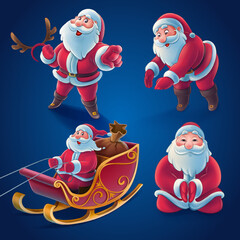 set of santa claus illustrations - 538670632