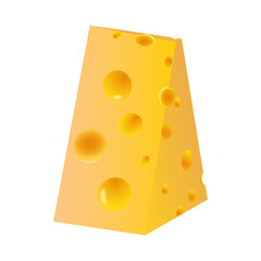 Cheese isolated on white