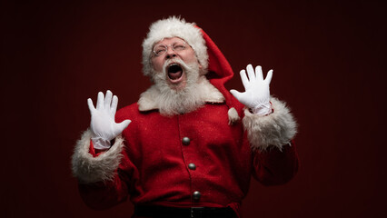 Santa claus laughing or sneezing