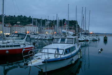 Boats at the town Piran, Slovenia