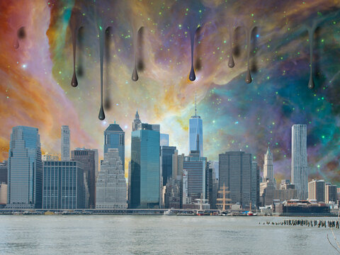 New York City Colorful Abstract Painting © rolffimages