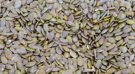 Whole dried pumpkin green seeds